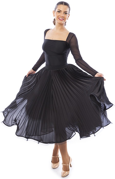 Women black dress for ballroom dancing practice
