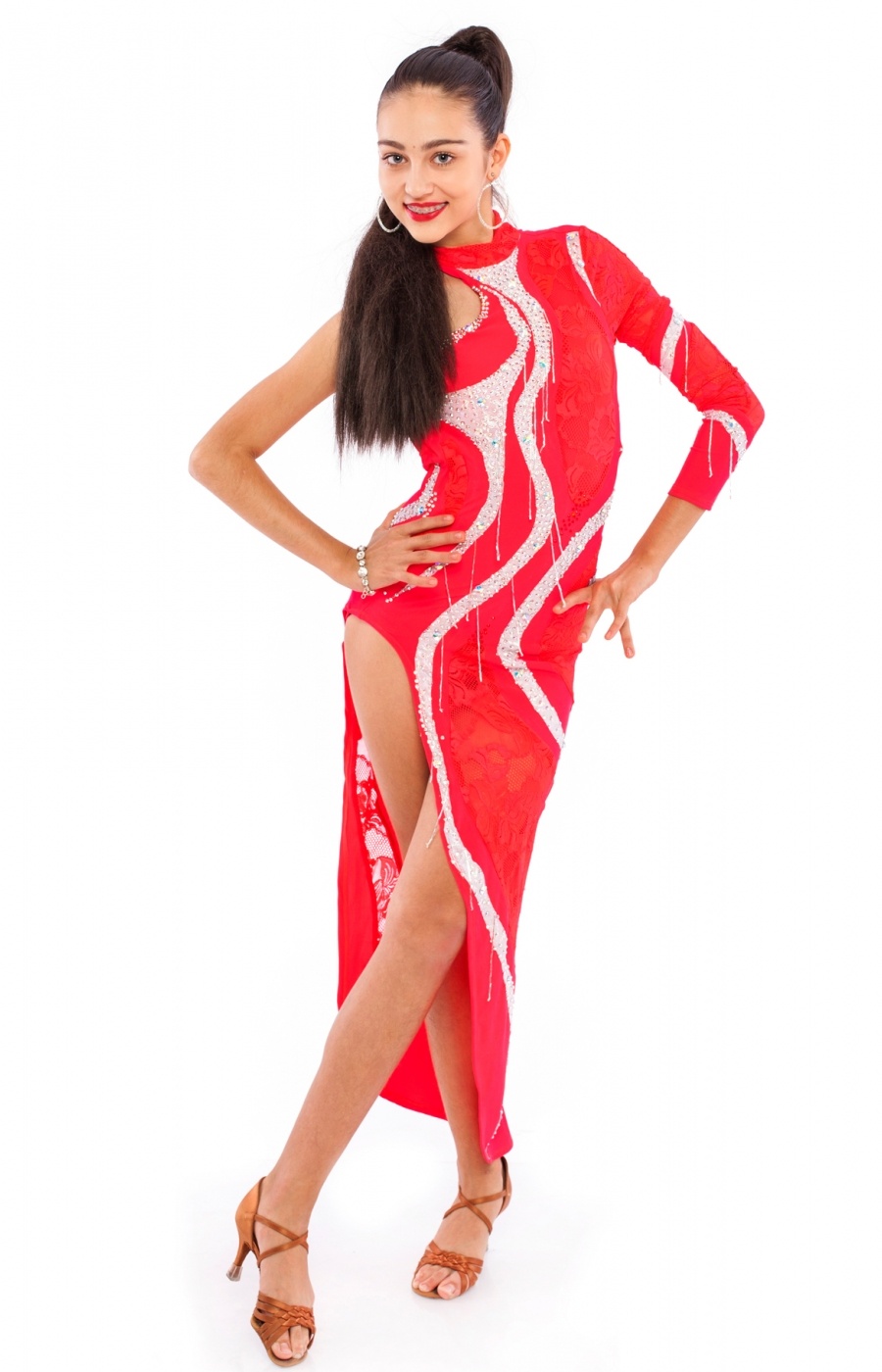 Teen Girl Latin Red Dress