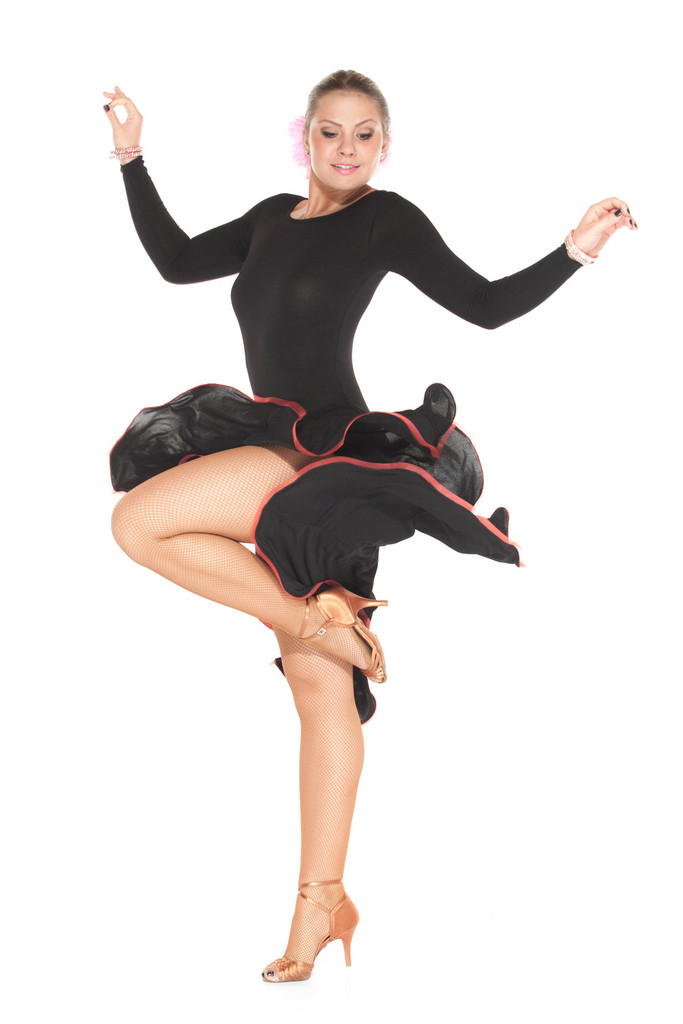 Black Red Latin Dance Dress