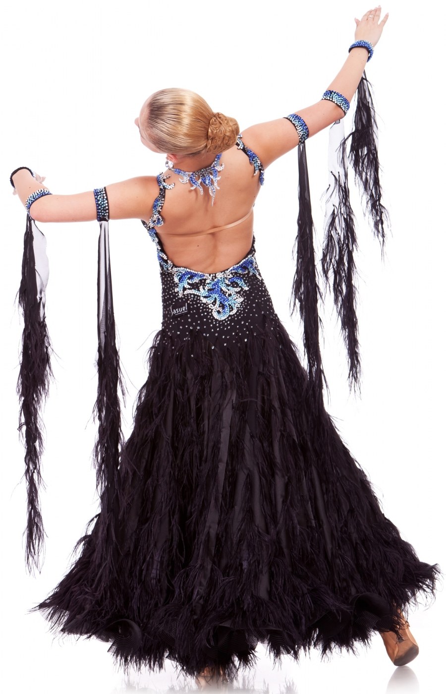 Women Ballroom Dress Black Swan