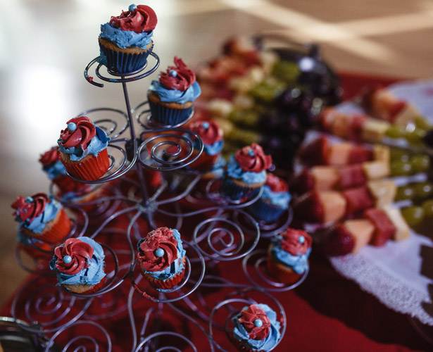 Desert snacks on table