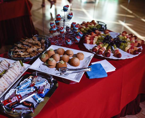 Table with snacks