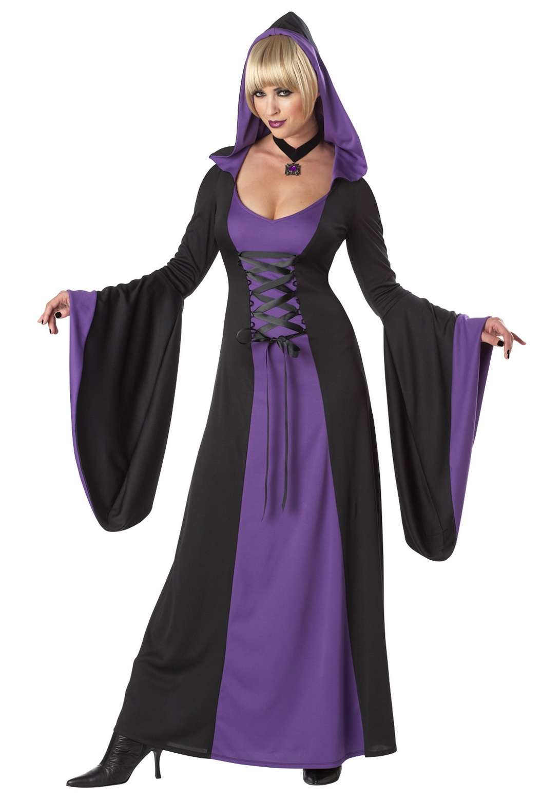 Adult Deluxe Purple Hooded Robe