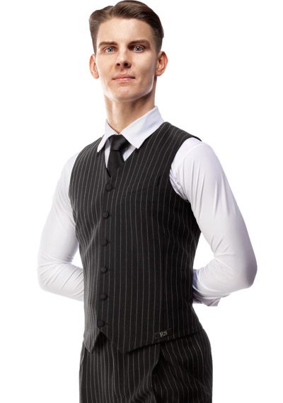 Men Ballroom Vest with vertical stripes